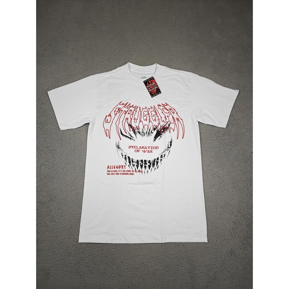 Allegory Berserk Struggler Shirt Mens Medium White Graphic‎ Anime Horror New